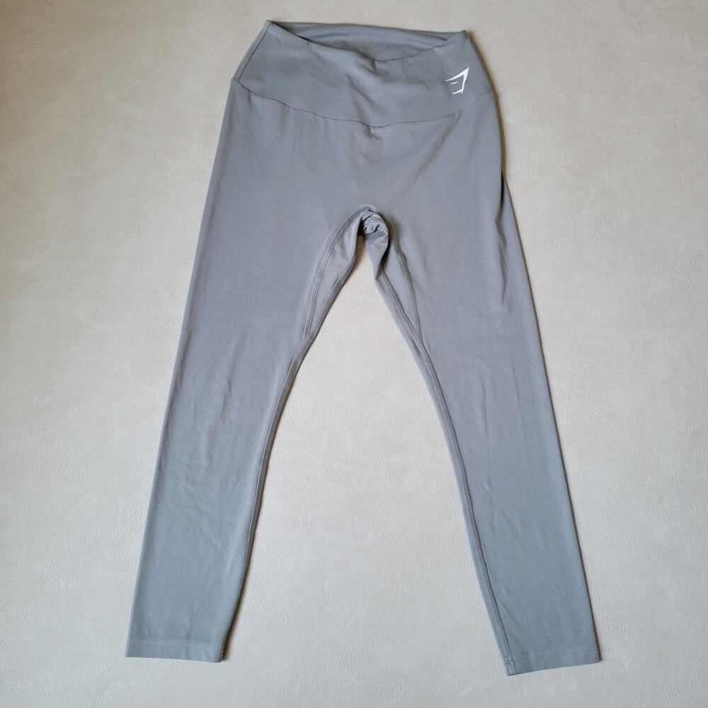 Gymshark Womens Seamless 2.0 Leggings Gray Small Highrise Ankle Compression